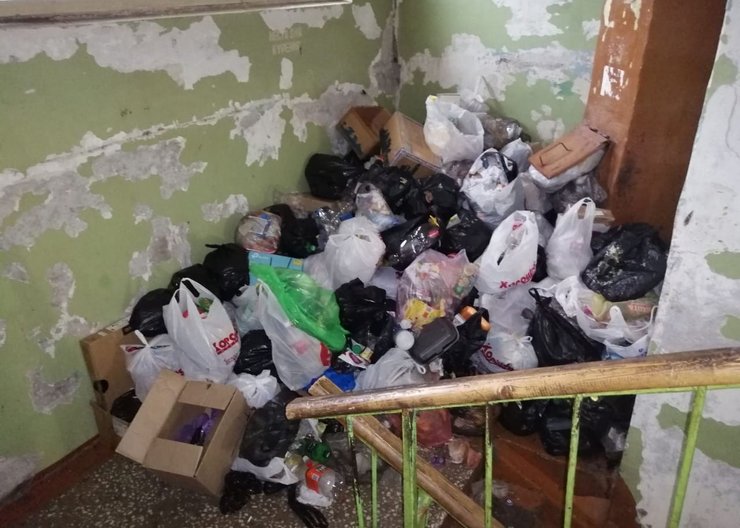
В Красноярске жильцы превратили общежитие в свалку — мусор выбрасывают прямо из окон: видео                